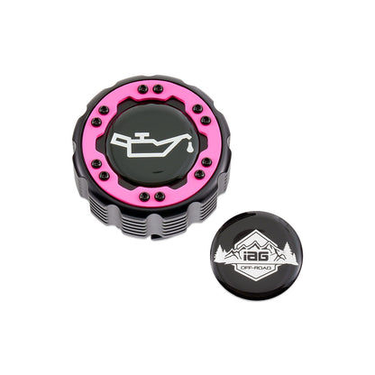 IAG Off-Road Beadlock Oil Cap For 2021+ Ford Bronco, 15+ F-150, 19+ Ranger - Pink