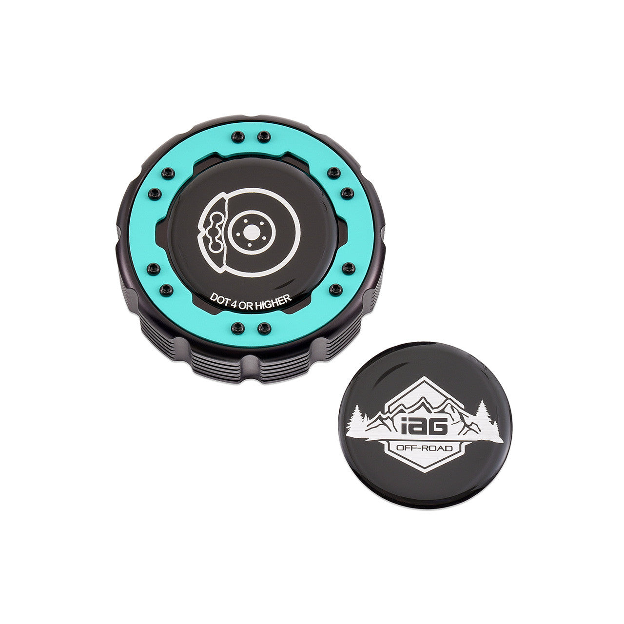 IAG-Off-Road Beadlock Brake Master Cylinder Cap For 2021+ Ford Bronco, 19+ Ranger - Teal Cap