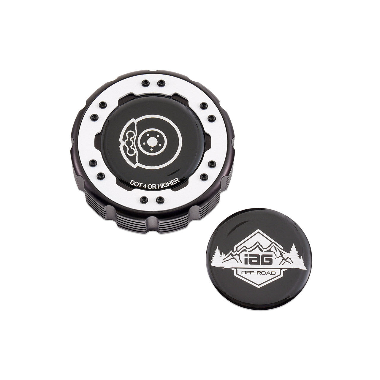 IAG-Off-Road Beadlock Brake Master Cylinder Cap For 2021+ Ford Bronco, 19+ Ranger - White Cap