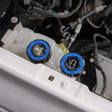 IAG Off-Road Beadlock Washer Fluid Cap For 2021+ Ford Bronco, 24+ Ranger - Blue Installed with Emblems