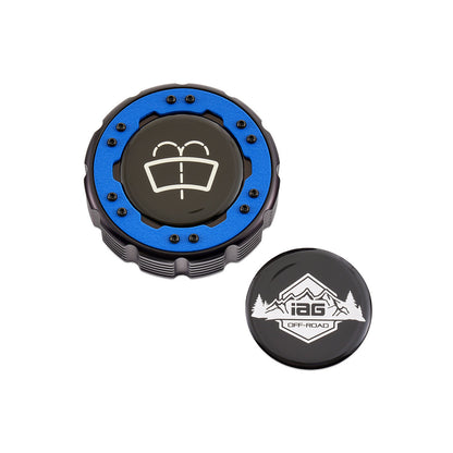 IAG Off-Road Beadlock Washer Fluid Cap For 2021+ Ford Bronco, 24+ Ranger - Blue