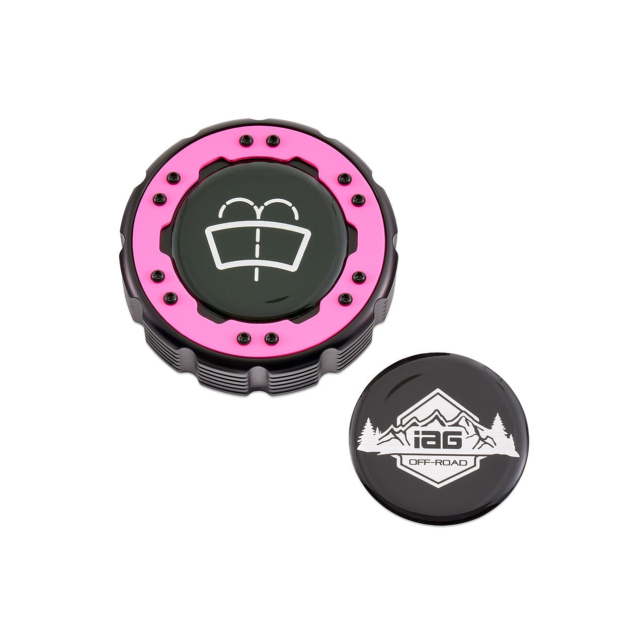 IAG Off-Road Beadlock Washer Fluid Cap For 2021+ Ford Bronco, 24+ Ranger - Pink