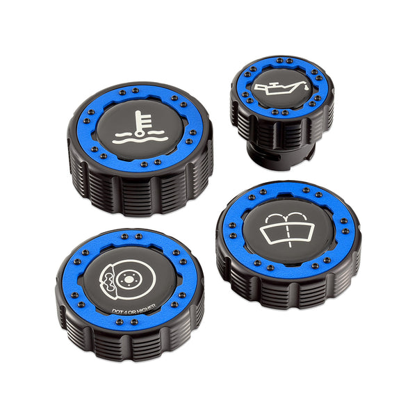 IAG Off-Road Beadlock Cap Kit for 2021+ Ford Bronco, 2024+ Ranger, 2022+ Maverick - Blue 