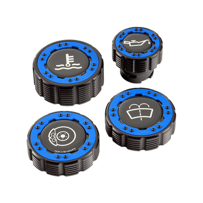 IAG Off-Road Beadlock Cap Kit for 2021+ Ford Bronco, 2024+ Ranger, 2022+ Maverick - Blue 