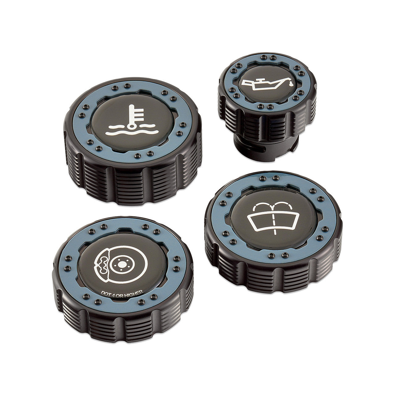 IAG Off-Road Beadlock Cap Kit for 2021+ Ford Bronco, 2024+ Ranger, 22+ Maverick - Area 51 with Emblem