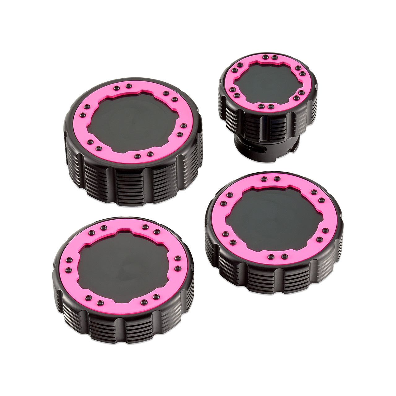 IAG Off-Road Beadlock Cap Kit for 2021+ Ford Bronco, 2024+ Ranger, 22+ Maverick - Pink without Emblem
