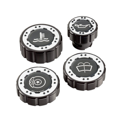 IAG Off-Road Beadlock Cap Kit for 2021+ Ford Bronco, 2024+ Ranger, 22+ Maverick - White with Emblem