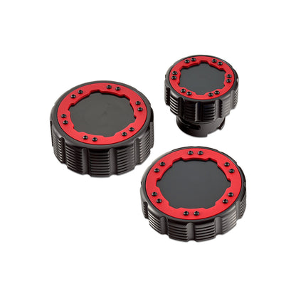 IAG-ACC-F1097BKRD - IAG Beadlock Cap Kit 15+ Ford F-150 & 17+ F-150 Raptor - Red no Emblem