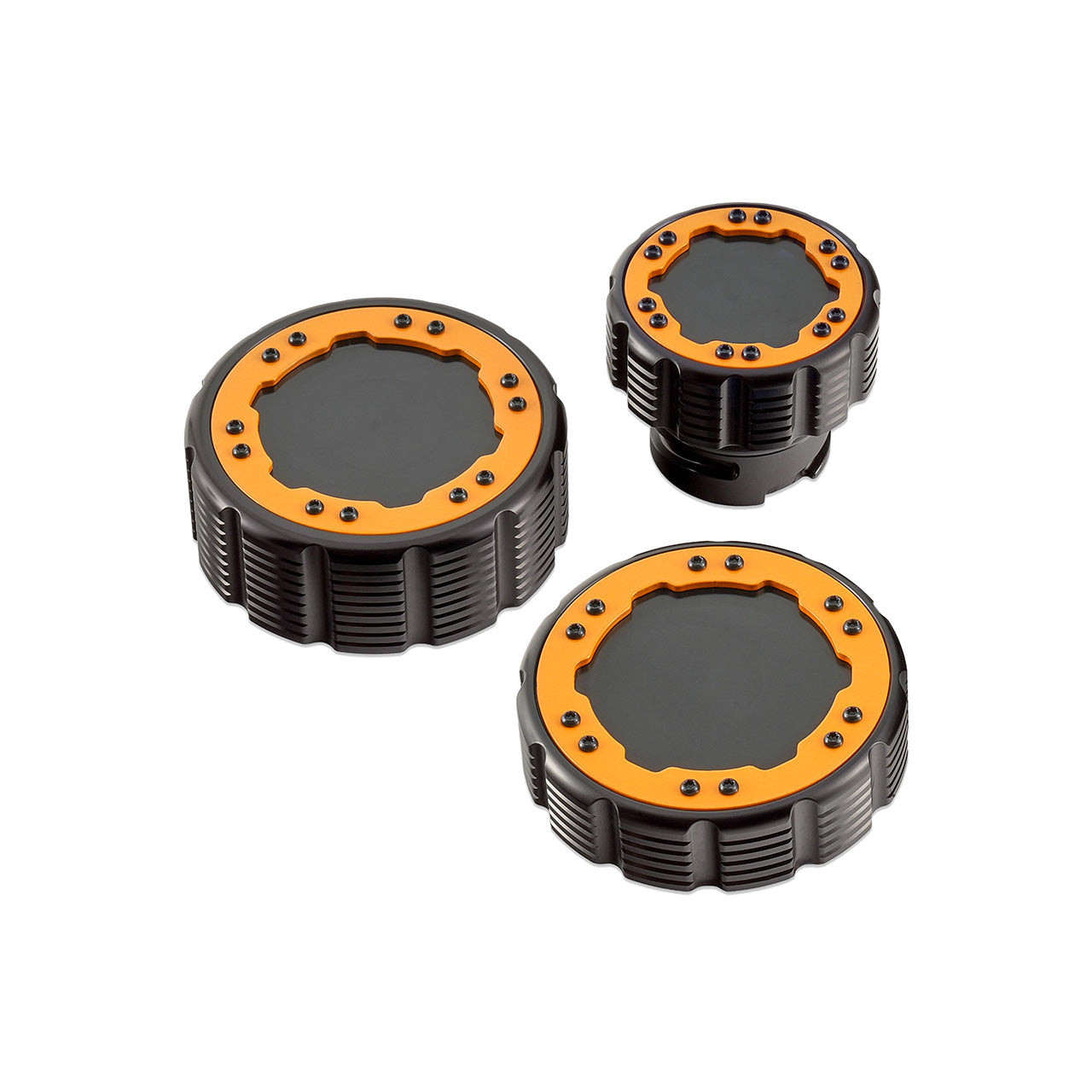 IAG-ACC-F1097BKOR - IAG Beadlock Cap Kit 15+ Ford F-150 & 17+ F-150 Raptor - Orange no Emblem