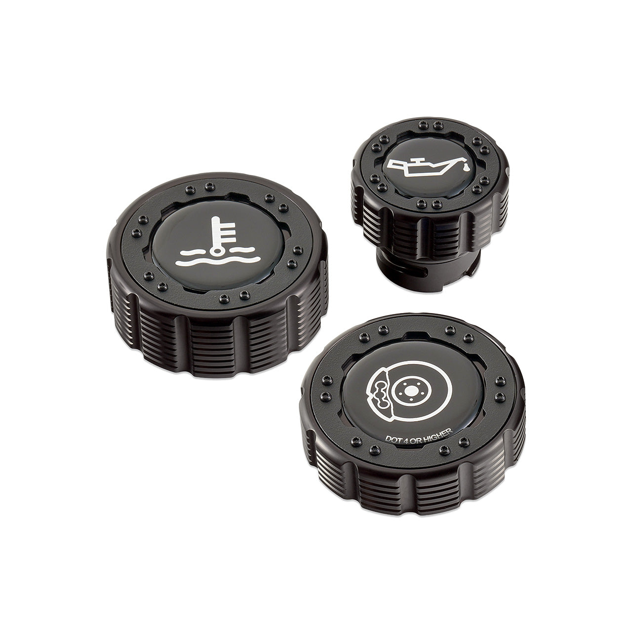 IAG-ACC-F1097BKBK - IAG Beadlock Cap Kit 15+ Ford F-150 & 17+ F-150 Raptor - Black with Emblem