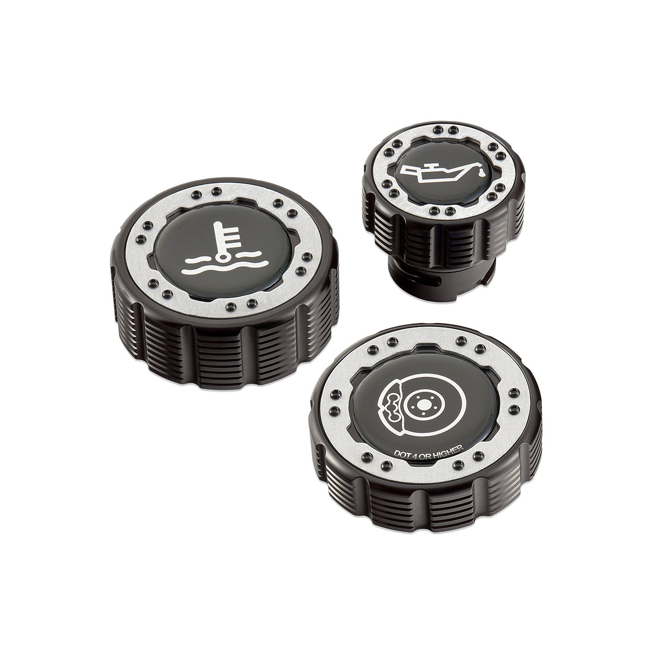 IAG-ACC-F1097BKAL - IAG Beadlock Cap Kit 15+ Ford F-150 & 17+ F-150 Raptor - Aluminum with Emblem