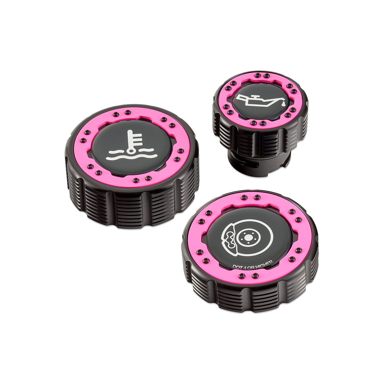 IAG-ACC-F1097BKPK - IAG Beadlock Cap Kit in Pink with Emblem - F-150