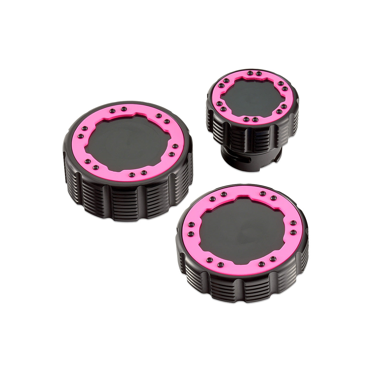 IAG-ACC-F1097BKPK - IAG Beadlock Cap Kit in Pink No Emblem - F-150