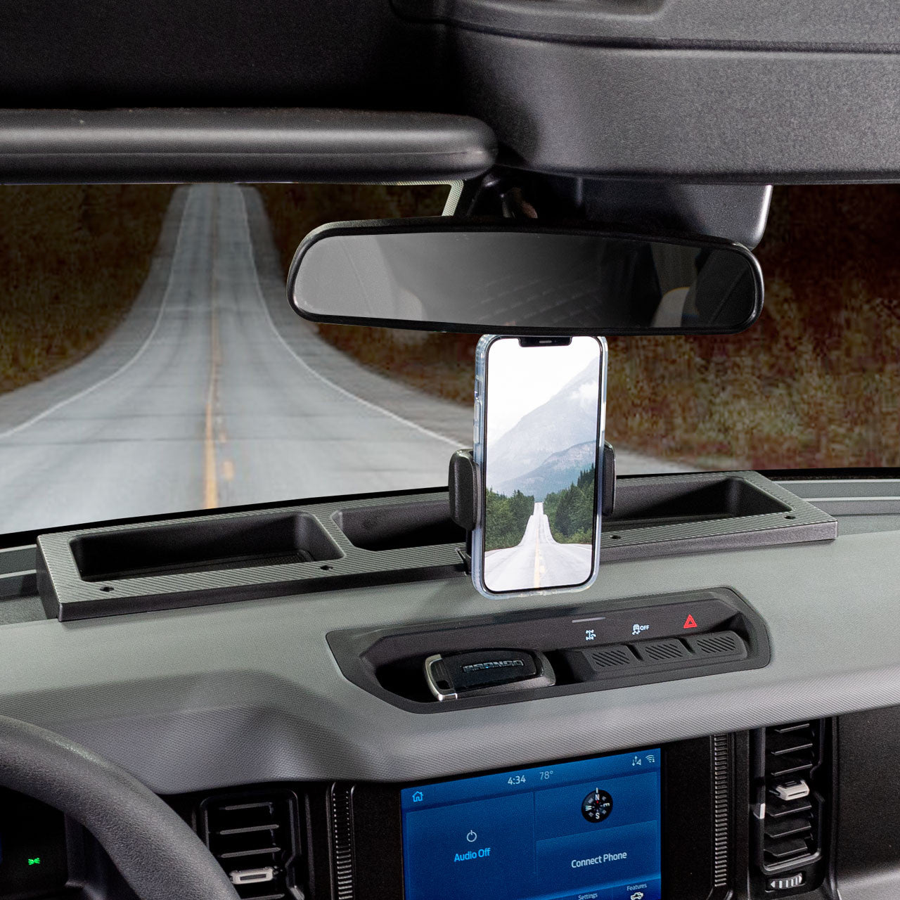 IAG I-Line Dash Organizer with Phone Holder for 2021-24 Ford Bronco