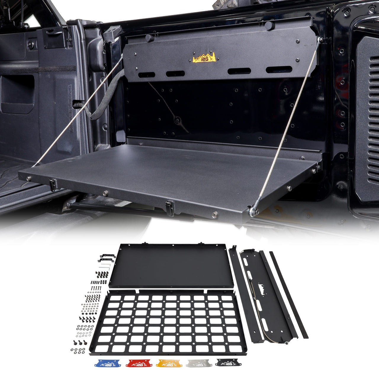 IAG I-Line Tailgate Table No Drill with Molle Panel for 2021+ Ford Bronco