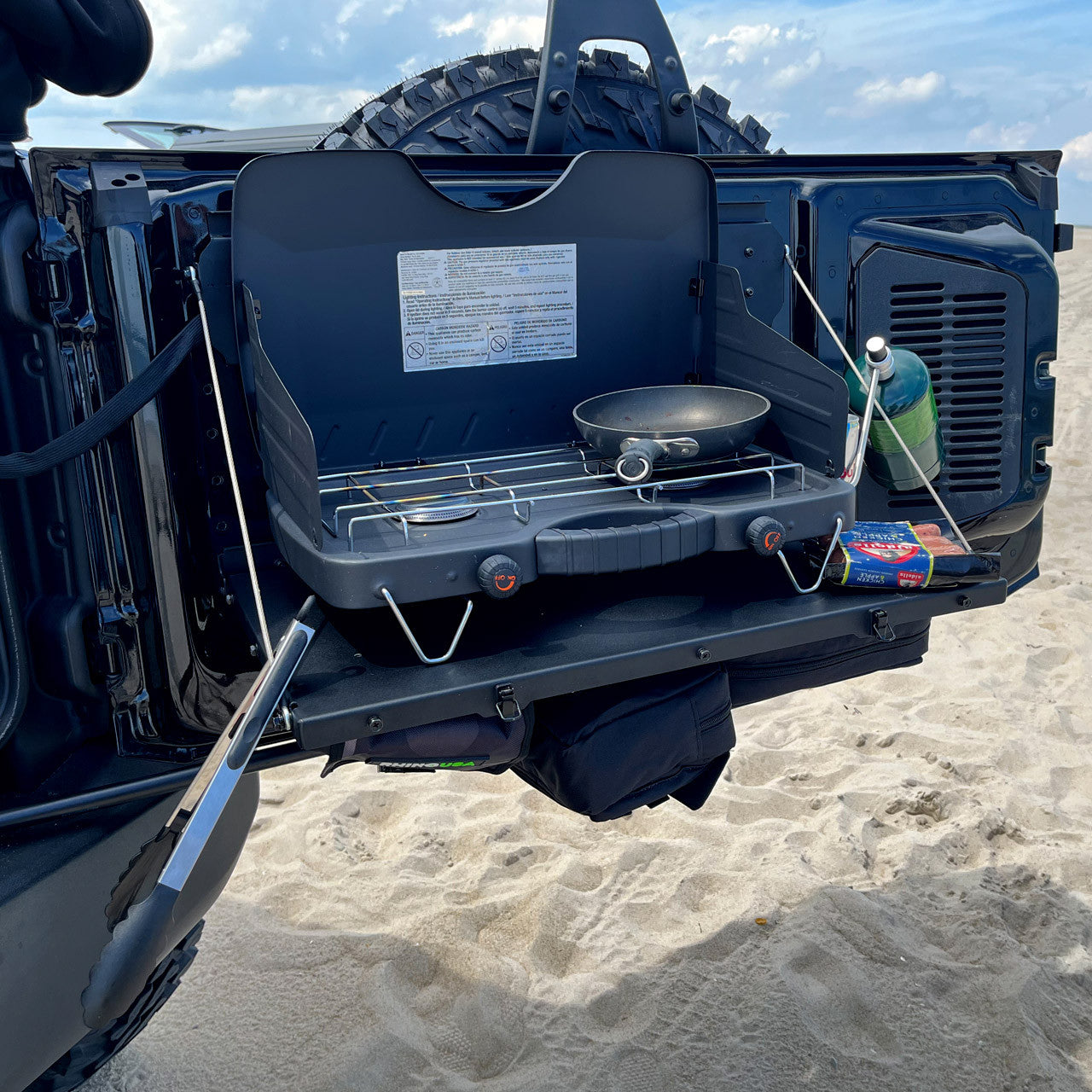 IAG I-Line Tailgate Table No Drill with Molle Panel for 2021+ Ford Bronco - Installed 4
