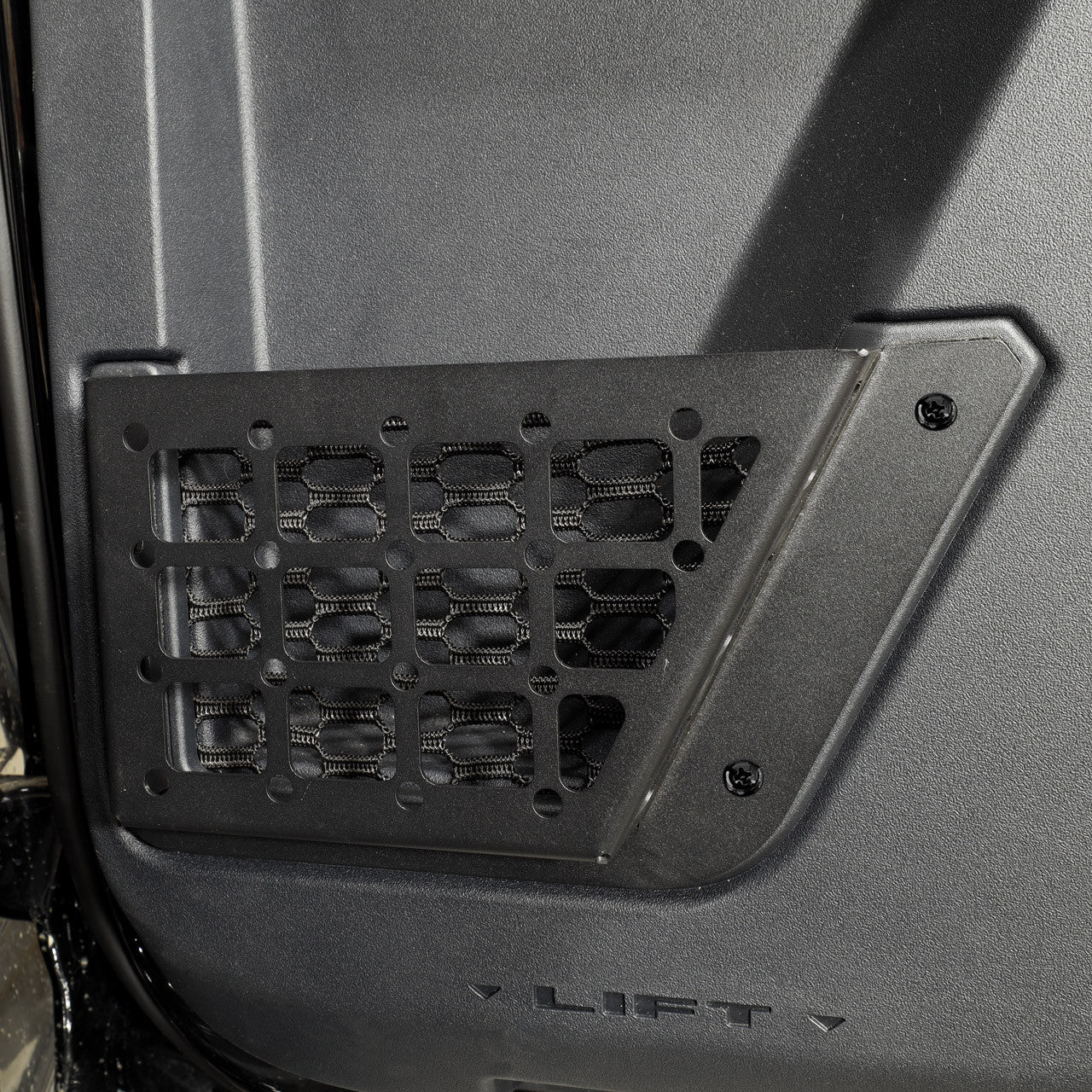 IAG I-Line Rear Door Bin Black Steel Molle for 2021+ Ford Bronco Four Door