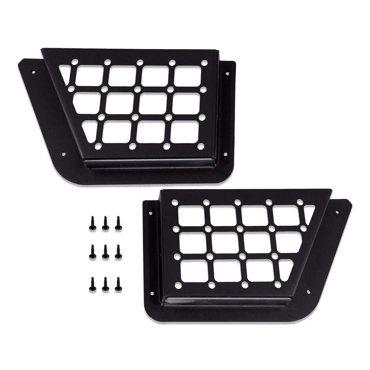 IAG I-Line Rear Door Bin Black Steel Molle for 2021+ Ford Bronco Four Door - Parts Layout