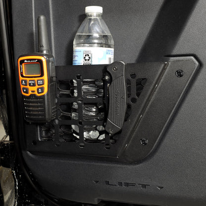IAG I-Line Rear Door Bin Black Steel Molle for 2021+ Ford Bronco Four Door - installed 1