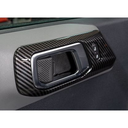 IAG I-Line 2pc Interior Door Handle Cover Gloss Carbon for 2021+ FordBronco Two Door - Installed