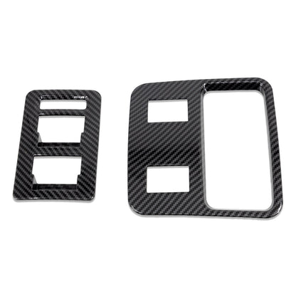 IAG I-Line 2pc Window Switch Panel Cover Kit Gloss Carbon for 2021-24 Ford Bronco - Product Layout