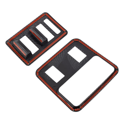 IAG I-Line 2pc Window Switch Panel Cover Kit Gloss Carbon for 2021-24 Ford Bronco - Adhesive