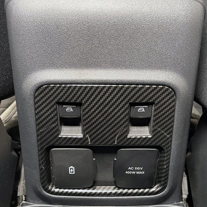 IAG I-Line 2pc Window Switch Panel Cover Kit Gloss Carbon for 2021-24 Ford Bronco - Installed Rear