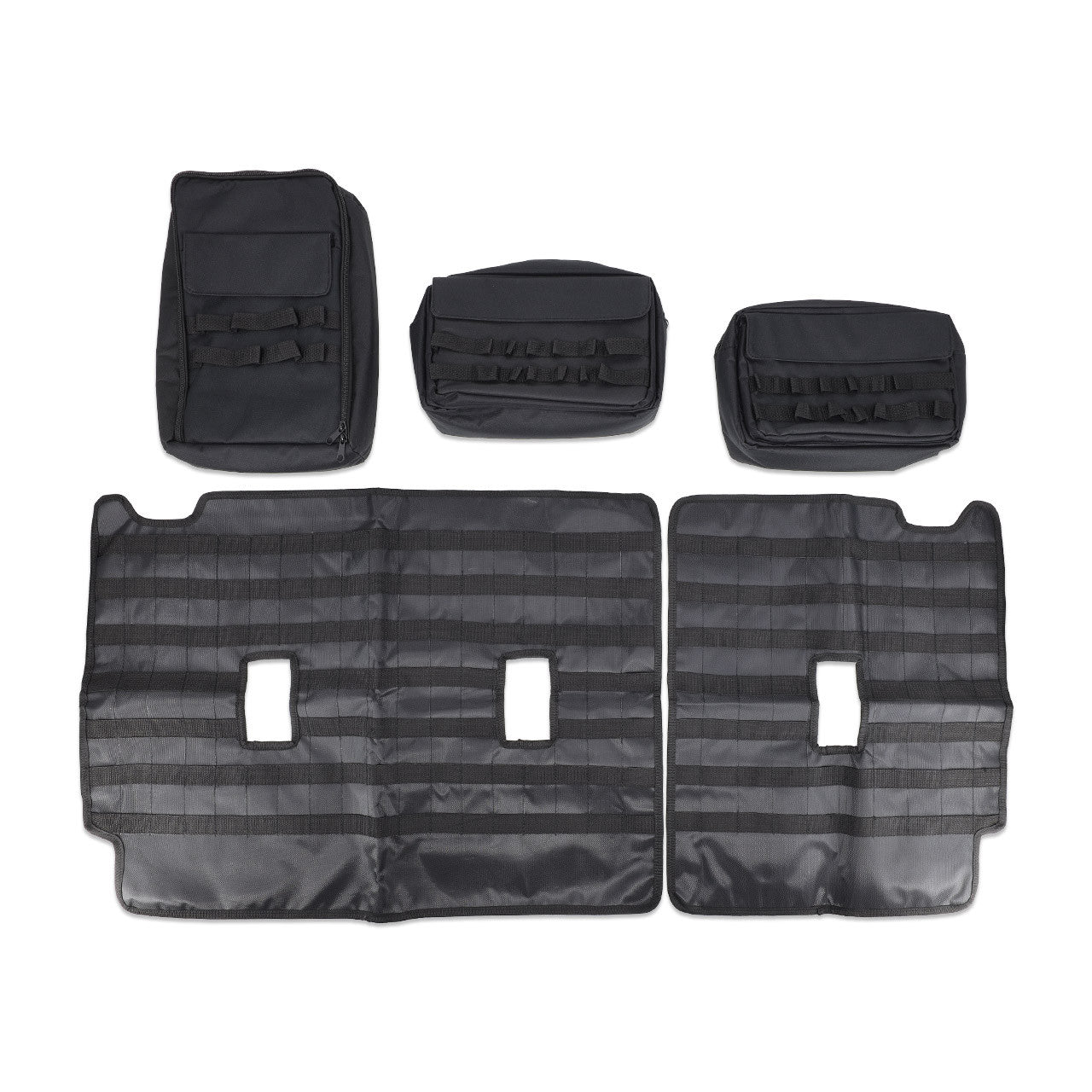 IAG I-Line Rear Seat Back Organizer For 2021+ Ford Bronco Four Door - 5PC Layout