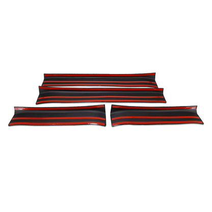 IAG I-Line TPE Door Sill Protector 4pc for 2021+ Ford Bronco Four Door - Adhesive 1