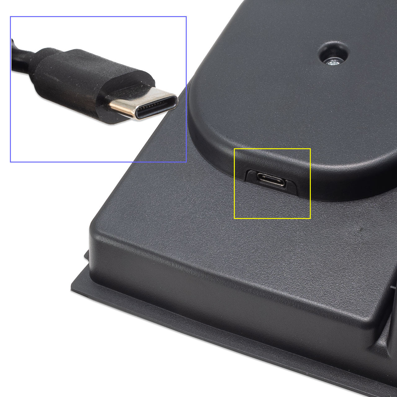 IAG I-Line Armrest Organizer with Wireless Charging Pad for 2021-24 Ford Bronco - Charger Connection