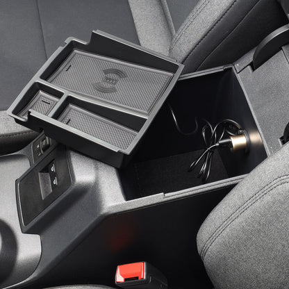 IAG I-Line Armrest Organizer with Wireless Charging Pad for 2021-24 Ford Bronco - Installed 2