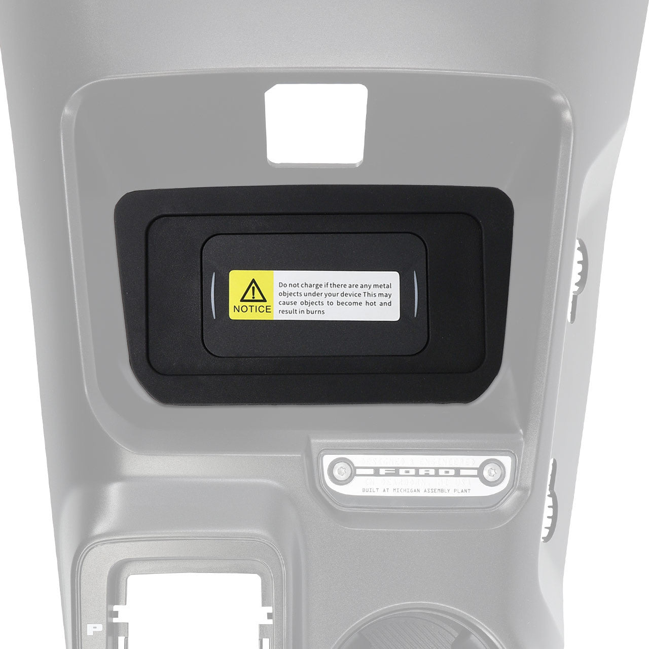 IAG I-Line Charging Pad for Front Center Console for 2021+ Ford Bronco - Charging Location