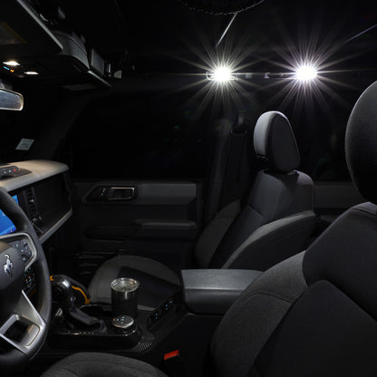 IAG 4pc Interior Led Dome Light Kit V2 With Harness For 2021+ Ford Bronco - Installed 3