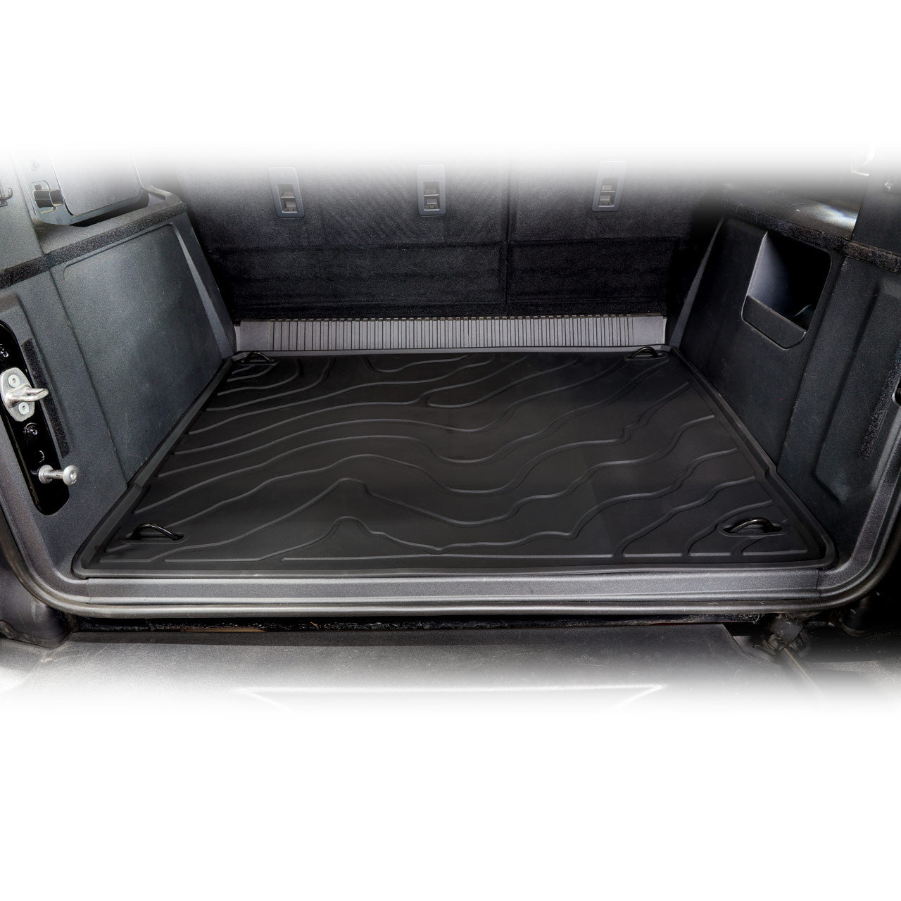 IAG I-Line TPE Terrain Pattern Molded Trunk Mat for 2021-24 Ford Bronco Four Door - Installed 2