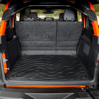 IAG I-Line TPE Terrain Pattern Molded Trunk Mat for 2021-24 Ford Bronco Four Door - Installed 3