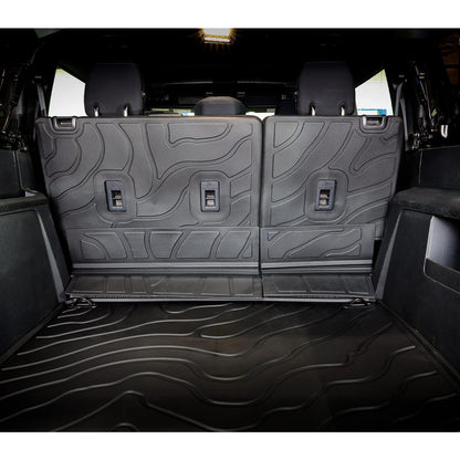 IAG I-Line TPE Terrain Pattern Molded Rear Seat Protector Mat for 2021+ Ford Bronco Four Door - Installed 2