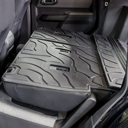 IAG I-Line TPE Terrain Pattern Molded Rear Seat Protector Mat for 2021+ Ford Bronco Four Door - Seat Down
