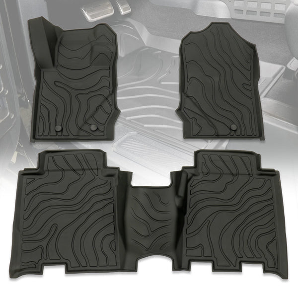 IAG I-Line TPE Terrain Pattern Molded Floor Mats for 2021+ Ford Bronco Four Door