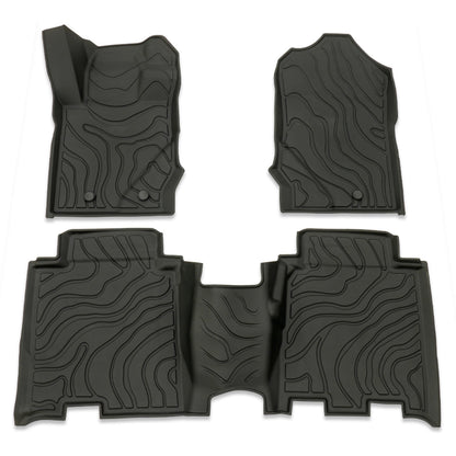 IAG I-Line TPE Terrain Pattern Molded Floor Mats for 2021+ Ford Bronco Four Door - Parts Layout