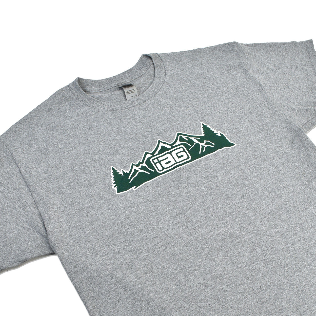 IAG Men's Mountain Logo Gray T-Shirt - Front