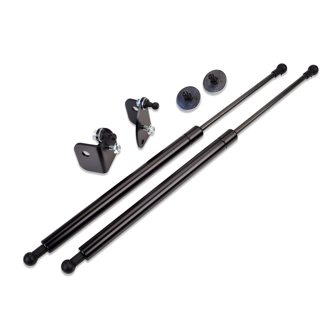 IAG EZ-Lift Hood Struts for 2021+ Ford Bronco - Steel - Black - Parts Layout