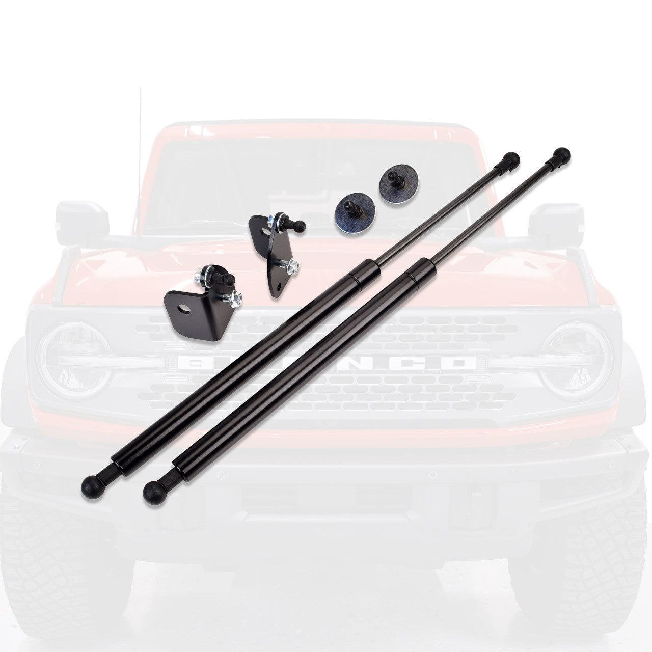 IAG EZ-Lift Hood Struts for 2021+ Ford Bronco - Steel - Black Finish