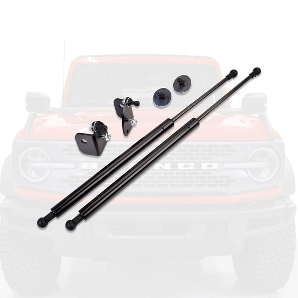 IAG EZ-Lift Hood Struts for 2021+ Ford Bronco - Steel - Black Finish