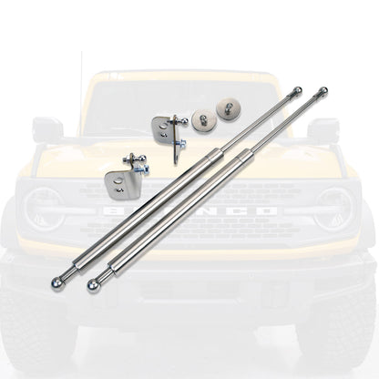 IAG EZ-Lift Hood Struts for 2021+ Ford Bronco - Stainless Steel / Silver
