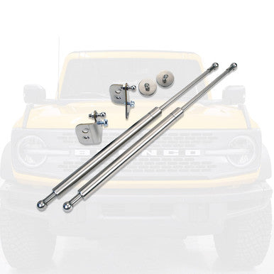 IAG EZ-Lift® Hood Struts for 2021+ Ford Bronco - Stainless Steel / Silver Finish