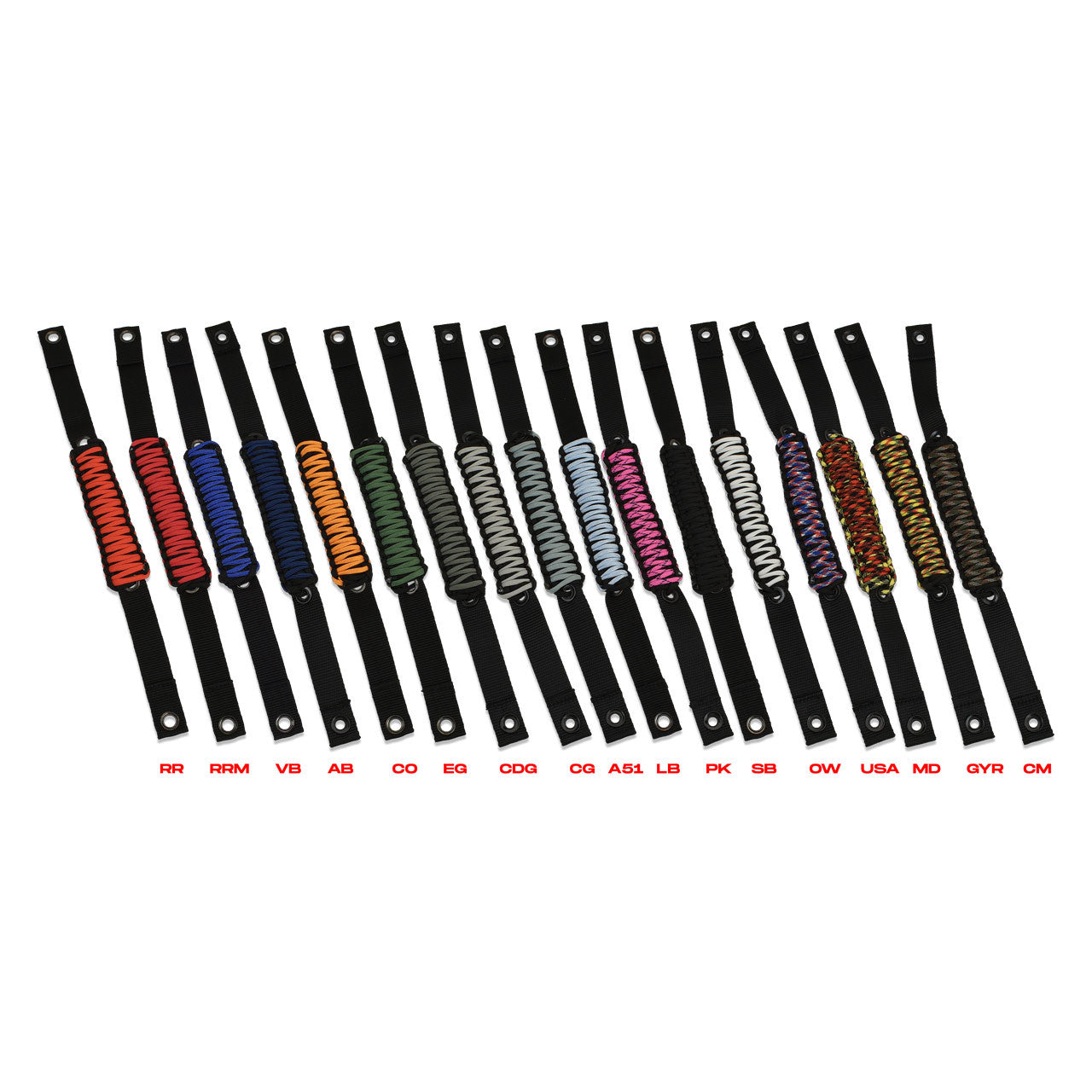 Optional Paracord Pull Down Handles - Colors