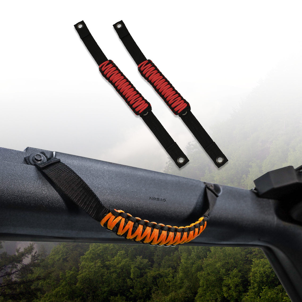 IAG Paracord Grab Handle 2-Piece Set for 2021+ Ford Bronco Two & Four Door