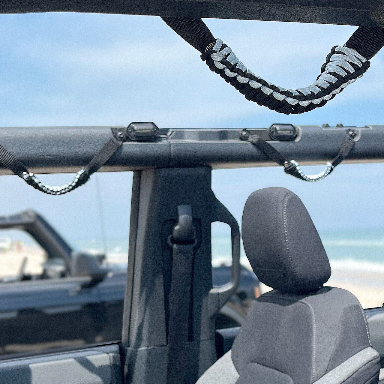 IAG Paracord Grab Handle 2-Piece Set for 2021+ Ford Bronco Two & Four Door - Install Image 2