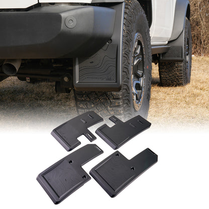 IAG Trail Shield™ Adjustable Mud Flaps Front & Rear Set For 2021-25 Ford Bronco