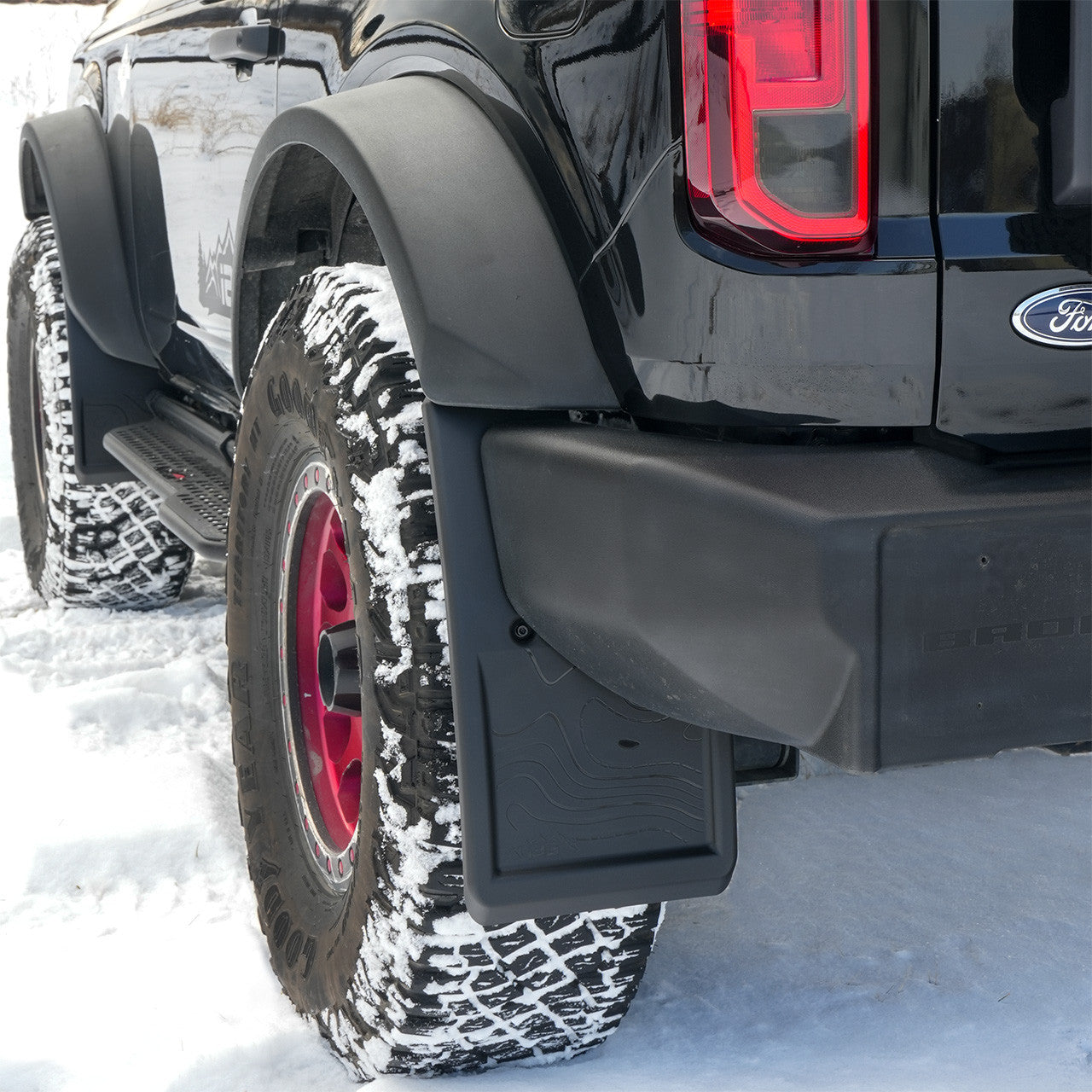 IAG Trail Shield™ Mud Flaps Front & Rear Set For 2021+ Ford Bronco - Rear Mud Flap